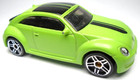 2016 Hot Wheels  12 Volkswagen Beetle Bug Green 1 64 Diecast 2 1 2  Car W black