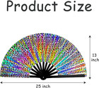 1pcs Boots On The Ground Fan  2025 New Line Dance Popping Fan holographic Leopar