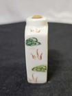 Vtg Chinese Snuff Bottle White Porcelain Famille Rose Style Dragon -b4- Read