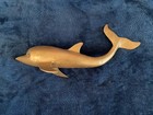 18    Large Vintage Solid Brass Dolphin Sculpture Statue  Beach Handcrafted