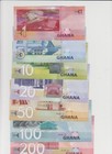 Ghana  Complete Banknotes Set  - 7 Pieces 1 To 200 Cedis - 2022 All Unc