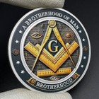 5 Pcs Masonic Silver Coin Freemasonry Brotherhood The Eye Of God Coin Souvenir