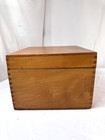 Vtg Psi Wooden Dovetail Index Card File Recipe Box 10x9x6 5  Napa Valley Box Co 