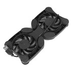 Dual Usb Fan Cooler Pad For Laptop 7-15 Inch Adjustable Foldable Arms Low Noise