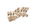 52 Piece Wooden Train Track For Toddlers  8 Feet Of Track Expansion