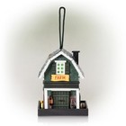 9 In  Tall Wooden Farm Store Hanging Or Table Outdoor Bird Feeder House  Black