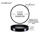 Epilepsy Discreet Medical Alert Id Silicone Bracelets Wristbands 5 Pack