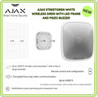 Ajax Streetsiren White Wireless Siren With Led Frame And Piezo Buzzer