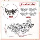 4 Pcs Ilver Rhinestone Bridal Hair Clips Crystal Flower Bridal Hair Accessori   