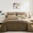 Comforter Set Queen Size Striped Bed In A Bag Sheet Set Lightweight 7 Pieces New