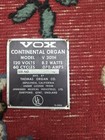 Vox V301h  california  Continental Original Logo And Serial   Plate With   