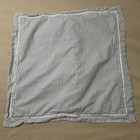 Laura Ashley Blue White Ticking Stripe Cotton Euro Pillow Shams Set Of 2 28x28