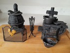Vintage Lot Queen Mini Cast Iron Dollhouse Pot Belly Stove Oven    Accessories 