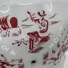Vintage 1950   s Cowboy Ceiling Light Shade Guitar Horse Branding Iron Symbols