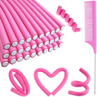 30pcs 9 45 Flexible Curling Rods Hair Twist Flexi Rods Hair Curlers Settwist F