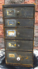 Antique Early Rustic D  cor 5 Graduated Drawer File Storage Cabinet