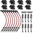8 Pack Square Ignition Coil   Spark Plug Wire For Chevy Gmc 4 8l 5 3l 6 0l 8 1l