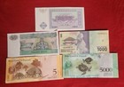 Mixed Lot 5 Different World Paper Money Banknotes Currency Foreign  Unc