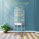59   Bird Cage With Rolling Stand Cockatiel Parakeet Finch Parrot Birdcage White