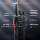 Rechargeable Long Range Two-way Radios With Earpiece 4 Pack Arcshell Black 