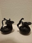 Pair Of Antique 19th Century Italian -  tour Wine Vessel  Pitchers 
