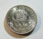 Brazil 1913 Silver 1000 Reis Km513 High Grade