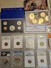 45 Pcgs Slabbed Coin Lot Unc  Silver   Gold Bar  Morgan Dollar  Proof Set