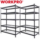 Workpro 2pc 5-tier Metal Storage Shelving Unit 24 dx48 wx72 h Storage Rack Shelf