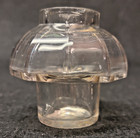 Vintage Clear Glass Crystal  Paneled Inkwell Insert Ink Pot 2 25  Dia 1 25  Fit
