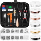 Wire Wrapping Jewelry Making Repair Beading Kit With Tools Pliers Findings