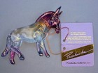 Donkey Burro Mule Miniature Figurine Hand Blown Glass 24k Gold Prochaska Gallery