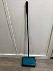 Bissell Easy Sweep Compact Push Carpet   Floor Manual Sweeper Blue Teal