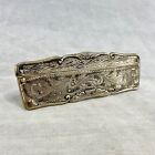 Antique Victorian 800 Silver Celluloid Faux Tortoise Shell Hair Comb