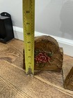 Pair Of Unique Vintage Rose Floral Bookends Art Custom Handmade Nl