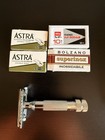 Merkur Mk34c Double Shaving Kit W  Case   Astra Sp  Feather   Bolzano Blades