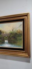 Vintage Oil Painting Impressionist Victorian Women River Landscape