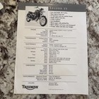 1999 Triumph Motorcycle Legend Tt Sales And Specification Sheet