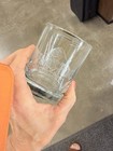 Rare Buffalo Trace Distillery Embossed Bison Lowball Rocks Glass