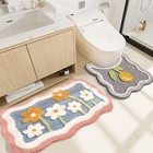 Bathroom Rug Set 2 Piece  Soft Pink Cute Bath Mat And U-shaped Contour Toilet