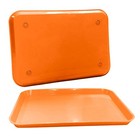 Plastic Eating Food Serving Tray For Cafeteria Lunch Kids 13 25  X 9 75   Orange