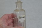 Antique  Pharmacy Apothecary Bottles W stoppers  Doctors 3 Pcs 4 5 In Original
