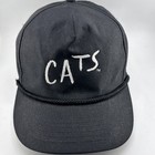 Vintage Cats The Broadway Musical Roper Snapback Black Hat Cap