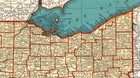 1938 Vintage Ohio State Map  1930s Atlas Map Of Ohio Gallery Wall Art 3266