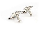 Doctor Caduceus Asclepi Pair Cufflinks Wedding Fancy Gift Box   Polishing Cloth