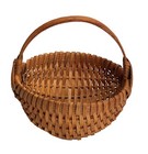 Amish Melon Basket Large Size Handmade Woven Egg Gathering Buttocks Basket
