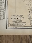 Antique 1937 Rand Mcnally Map Of Egypt 11x14 Inches