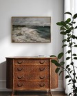 Insimsea Golden Framed Vintage Canvas Wall Art Storm Clouds Coastal Large 24x   