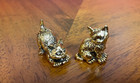 Lot Of 4  Solid Brass Cat Figures  Us Seller