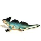 Water Dragon Basilisk Lizard Rubber Toy Reptile Figure 7-inches Blue
