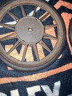 Antique Vintage Metal Spoke Hard Rubber Wheels -toy Wagon  Baby Buggy-decor